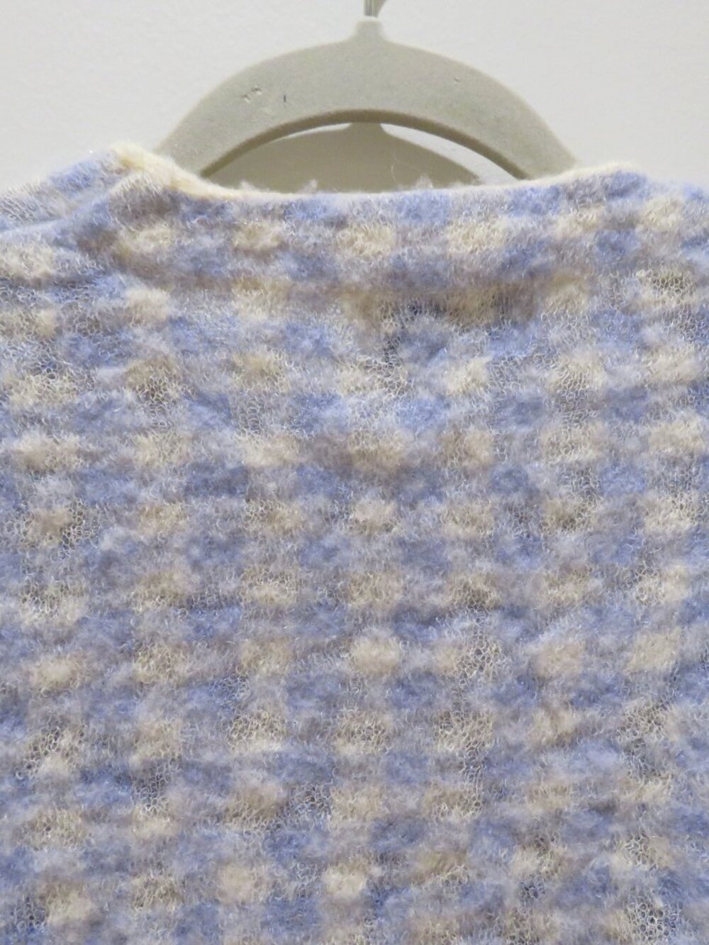 URAGO Wool Blend Gingham Check Cropped Cardigan Twee Cottagecore Coquette - Picture 9 of 11
